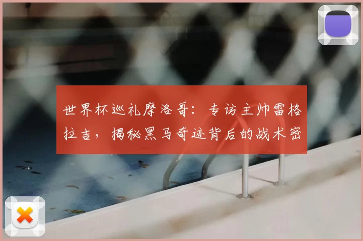 世界杯巡礼摩洛哥：专访主帅雷格拉吉，揭秘黑马奇迹背后的战术密码