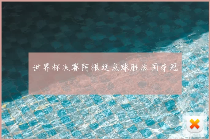世界杯决赛阿根廷点球胜法国夺冠