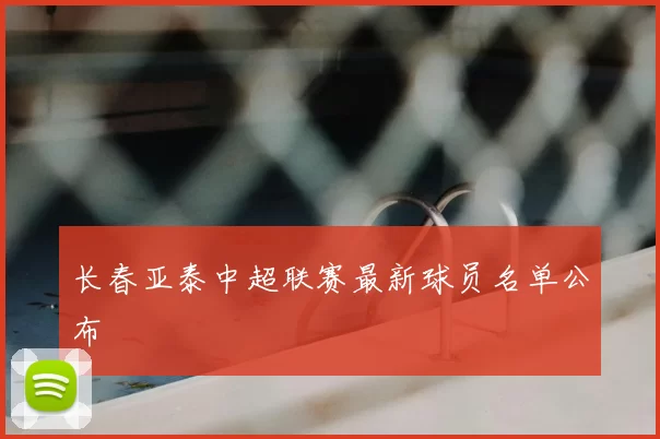 长春亚泰中超联赛最新球员名单公布